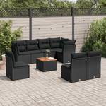 Gartensitzgruppe K3975(9-tlg) Schwarz - Massivholz - 69 x 62 x 62 cm