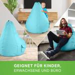 Lot de 2: pouf + tabouret "Cozy+Cube" Turquoise