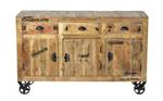 RUSTIC Sideboard Braun - Massivholz - Holzart/Dekor - 140 x 86 x 40 cm