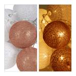 Guirlande Lumineuse LED 20 Boules Coton Marron - Gris - Blanc