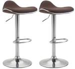 Tabouret de bar Shanghai Lot de 2 Marron