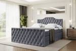 Boxspringbett VILA-1-Z KING Steingrau - Breite: 140 cm