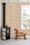 Tapete Blumenmuster 7105 Braun - 50 x 900 x 900 cm