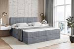 Boxspringbett MOETI Hellgrau - Breite: 180 cm - H4