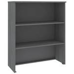 Highboard-Oberteil DE4032 Grau - Massivholz - 35 x 100 x 85 cm