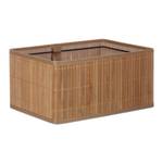 Lot de 12 paniers de rangement nature Marron clair - Blanc