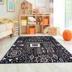 Tapis salon AF1 MOTIF 80x150 noir 80 x 150 cm