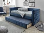 Sofabett LOUISE Blau - Textil - 98 x 95 x 219 cm