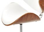 Chaise de bureau ROTTERDAM Chêne clair - Argenté - Blanc