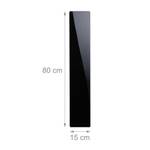 Schwarze Magnettafel aus Glas 80 x 15 cm