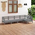 Garten-Lounge-Set Grau - Massivholz - Holzart/Dekor - 64 x 63 x 64 cm