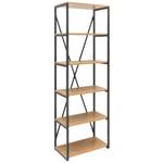 Bücherregal STUDIO Schwarz - Braun - Holzwerkstoff - Metall - 60 x 180 x 35 cm