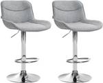 Barhocker Vonore 2er Set Grau - Silber