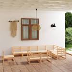 Gartenmöbel-Set (10-teilig) 3009835-1 Braun - Massivholz - Holzart/Dekor - 70 x 67 x 70 cm