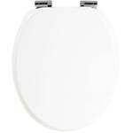 Premuim Abattant WC - Blanc Blanc - Bois manufacturé - 38 x 5 x 44 cm