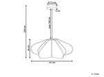 Lampe suspension YABACO Noir - Fibres naturelles - 61 x 224 x 61 cm