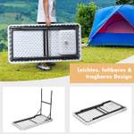 Outdoor-Reinigungstisch AB4989DE Weiß - Metall - 60 x 94 x 114 cm