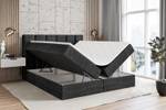 Boxspringbett BOXI1 Schwarz - Breite: 120 cm - H3