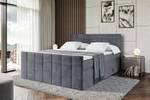 Boxspringbett MOETI-Z KING Steingrau - Breite: 180 cm