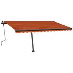 Auvent rétractable 3007209-3 Marron - Orange - Métal - 450 x 300 x 450 cm