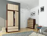 Aufsatzschrank S90 2T CLP Eiche Sonoma Dekor - Wenge Dekor