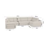 Ecksofa Eckcouch Fergus U Form Couch Braun - Ecke davorstehend links