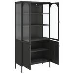 Highboard 353000 Schwarz - Metall - 90 x 180 x 40 cm