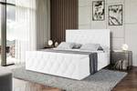 Boxspringbett VELANTO Hochglanz Weiß - Breite: 140 cm - H4