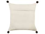 Coussin décoratif FUSSEL Beige - Blanc - Fibres naturelles - 45 x 4 x 45 cm