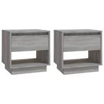 Nachttische 2er Set W741 Grau - Holzwerkstoff - 45 x 44 x 34 cm