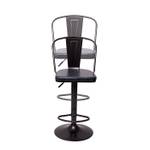 Tabouret de bar H10a (lot de 2) Noir - Gris