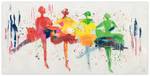 Acrylbild handgemalt Primary Dancers Massivholz - Textil - 120 x 60 x 4 cm