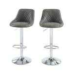 Lot de 2 tabourets de bar MATT Gris