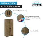 FURNIX Kleiderschrank Eliza 2D Lefkas Eiche Dunkel Dekor - Eiche Hell Dekor