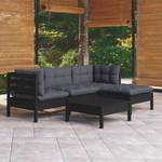 Garten-Lounge-Set (5-teilig) 3012436 Anthrazit - Schwarz