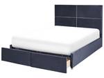 Doppelbett VERNOYES Schwarz - Gold - Breite: 148 cm