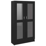 Vitrinenschrank 3005130-2 Schwarz - Höhe: 150 cm