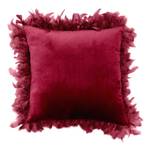 Coussin en velours à plumes Rouge