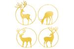 Wanddeko Metall A Deer's Life Gold - Metall - 86 x 72 x 6 cm