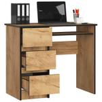 Bureau d'ordinateur A-6 gauche CLP Imitation chêne marron-noir