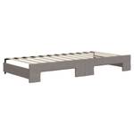 Lit de jour avec Lit gigogne 3030076-5 Taupe - Profondeur : 100 cm