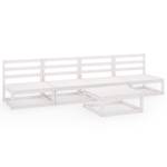 Garten-Lounge-Set (5-teilig) 3009884-1 Weiß - Massivholz - Holzart/Dekor - 70 x 30 x 70 cm