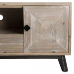 Meuble TV 2 portes 1 tiroir 1 niche Beige - En partie en bois massif - 45 x 57 x 131 cm