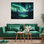 Leinwandbild Aurora borealis Landschaft 120 x 80 x 3 cm