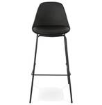 Tabouret De Bar COOKIE Noir - Bois manufacturé - Métal - Matière plastique - 45 x 96 x 45 cm