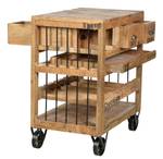 RUSTIC Wein-Kommode Braun - Massivholz - Holzart/Dekor - 78 x 87 x 48 cm