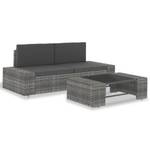 Salon de jardin (lot de 3) 3001946-2 Gris