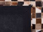 Tapis patchwork KONYA Beige - Noir - Marron - Blanc - Cuir véritable - 230 x 160 x 160 cm