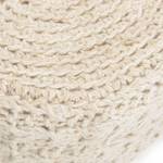 Rundhocker Holz Beige - Textil - 40 x 41 x 40 cm