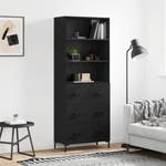 Highboard DE3411 Schwarz - Holzwerkstoff - 34 x 180 x 70 cm